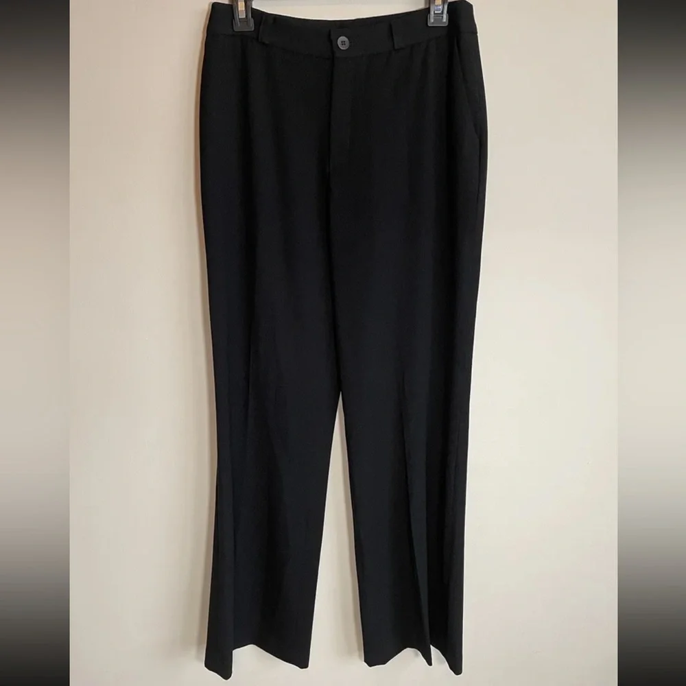 Nanette Lepore Wide Leg Trousers Dress Pants Black Women’s Size 8 Flare - Picture 3 of 11